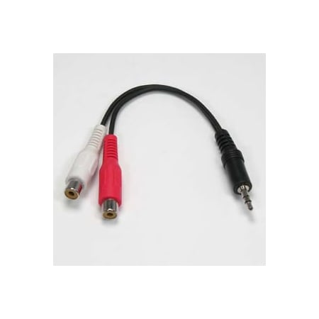 Bestlink Netware Stereo Plug(3.5mm) to 2xRCA-F Cable- 6 inch 201412